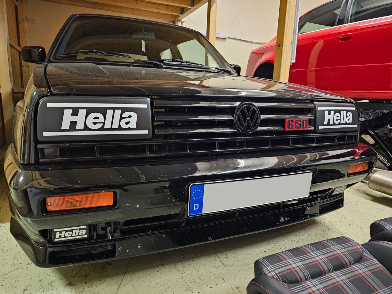 Rallye Golf mk2 Nebelscheinwerferabdeckungen schwarz Hella-Stil