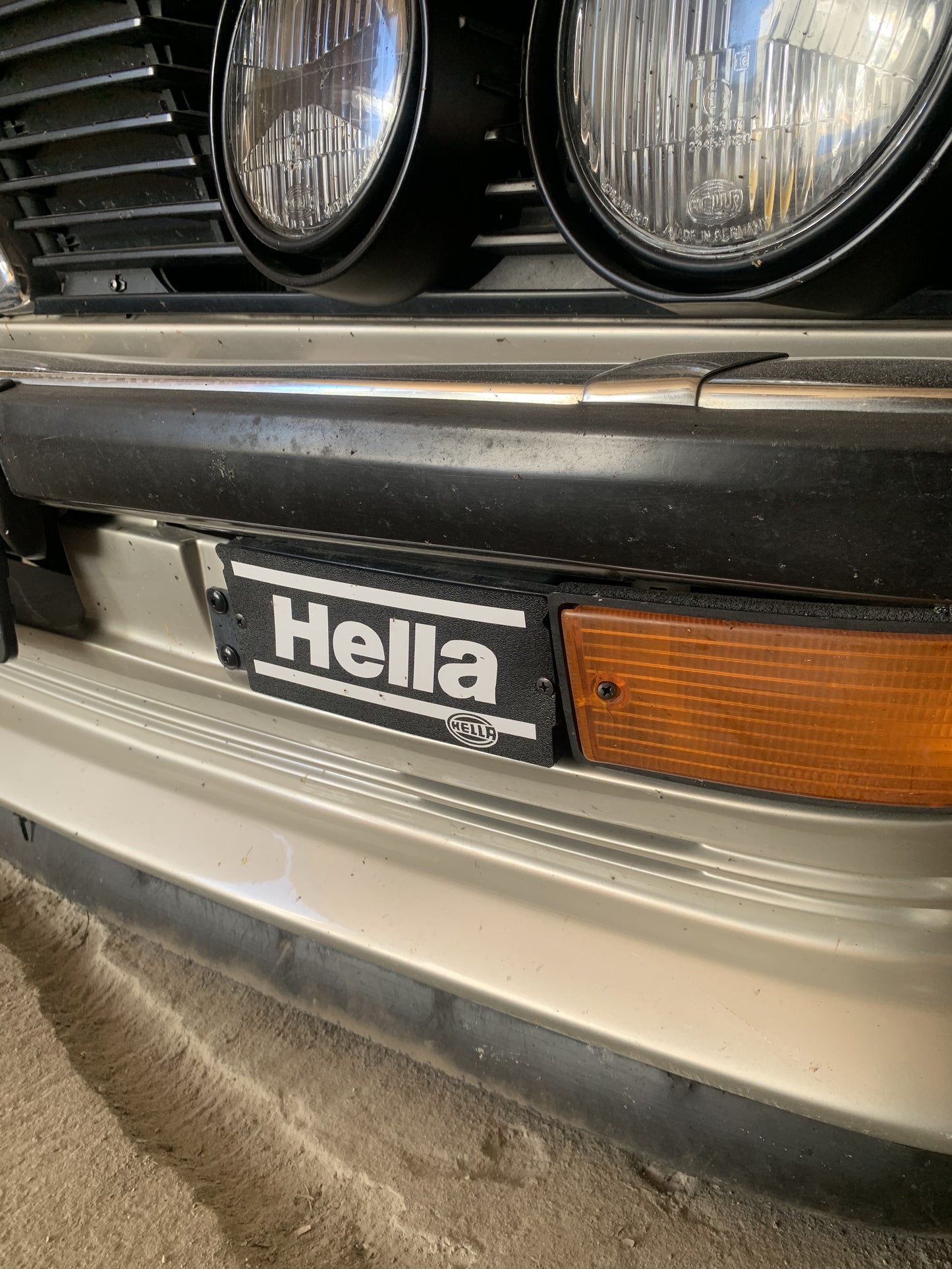 SELTENE frühe schwarze Nebelscheinwerfer-Abdeckungen im Hella-Stil für BMW E30 E28