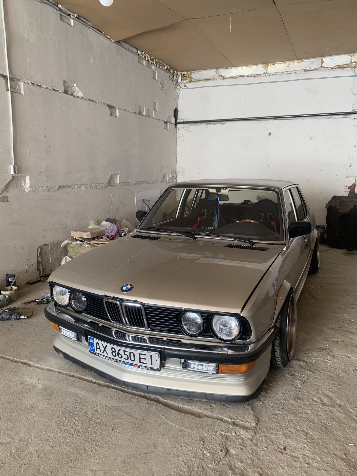 RARO Temprano Protector Transparente Estilo Hella Luces Antiniebla Cubre Tapas BMW E30 E28