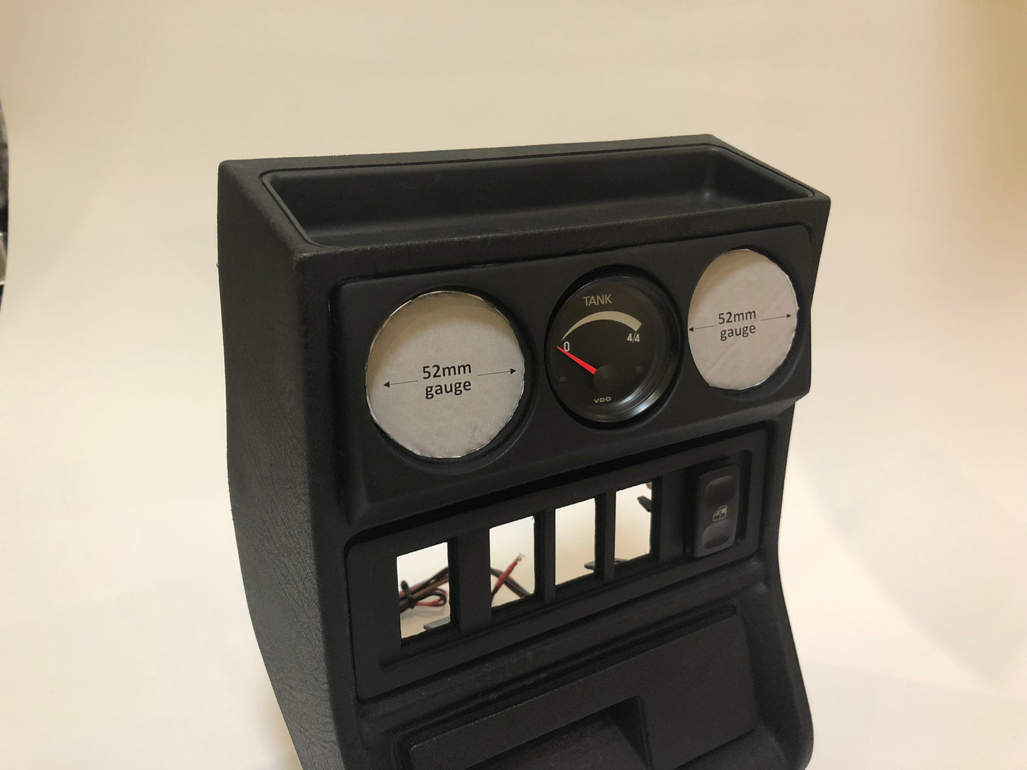 RARE Panel de calibre VDO de 52 mm para consola Votex RHD LHD VW GOLF MK2 JETTA GTI 16V G60