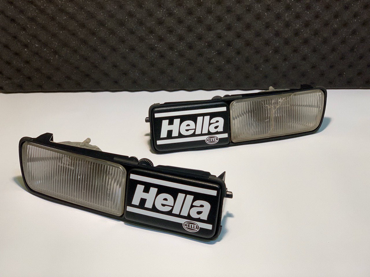 RARE Hella Style Phase 2 BLACK Fog Light Covers VW Corrado 16V G60 VR6 Facelift